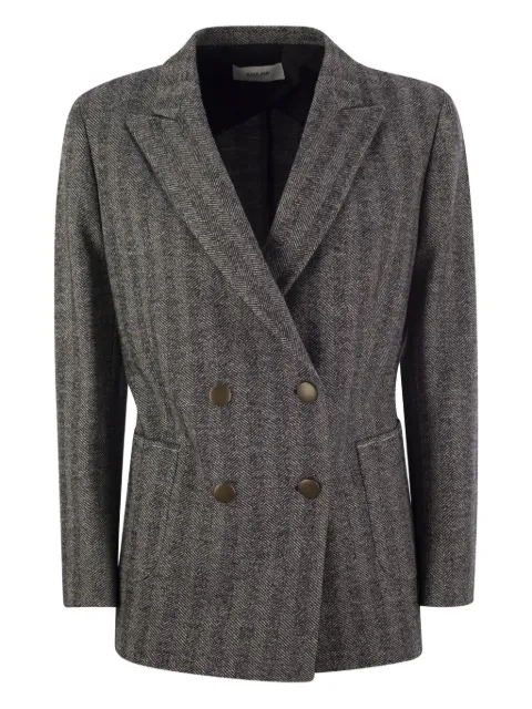 SAULINA Assunta herringbone blazer Grey SA81186