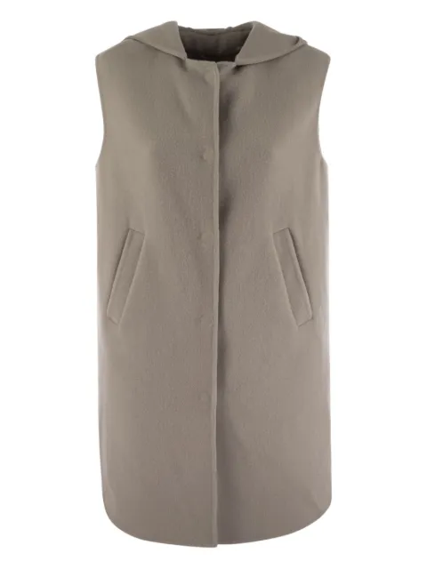 Herno hooded sleeveless gilet Neutrals PI00128DR33415