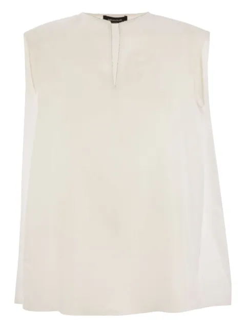 Fabiana Filippi metallic-trim linen top White TPD275F595L3770142
