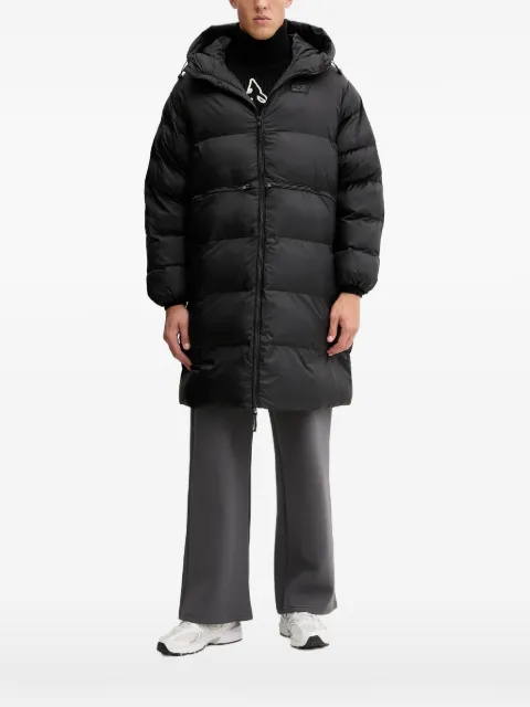 Ea7 Emporio Armani logo patch padded coat Black 7M000695AF15956
