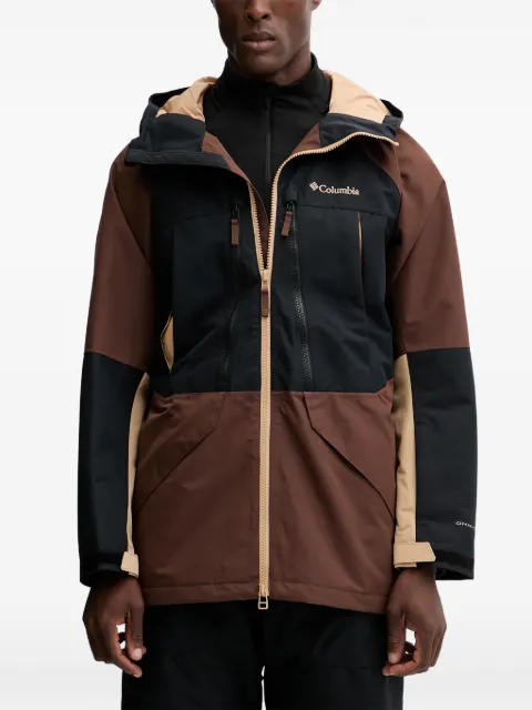 Columbia hooded zip-fastening ski jacket Brown 2133931