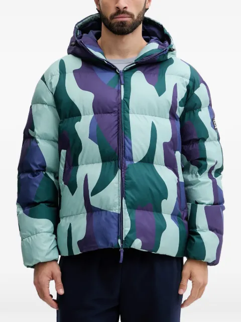 Ea7 Emporio Armani camouflage hooded jacket Blue 7M000712AF16825