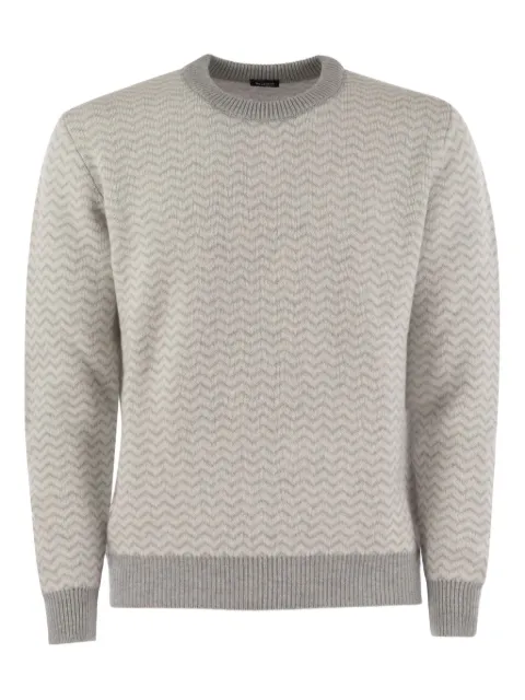 Kiton chevron ribbed sweater Neutrals UMK0506