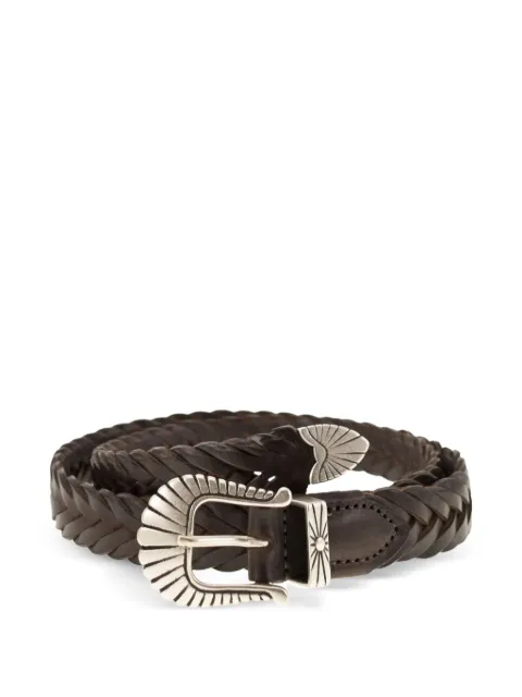 ALBERTO LUTI braided-effect belt Brown TRECCIA025MORO