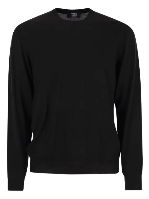 Fedeli Argentina crew-neck sweater Black MU0070127