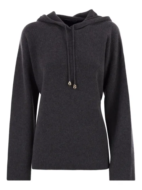 Fabiana Filippi ribbed hooded sweater Grey MAD225F738N1280000