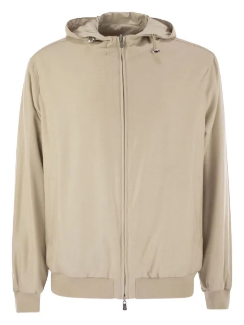 Fedeli Start reversible hooded bomber jacket Neutrals TU000618