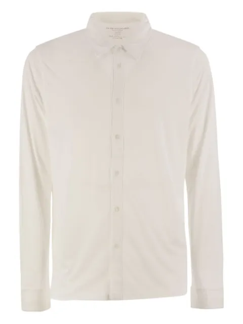 Majestic Filatures long-sleeved button shirt White S25M296HCH063001