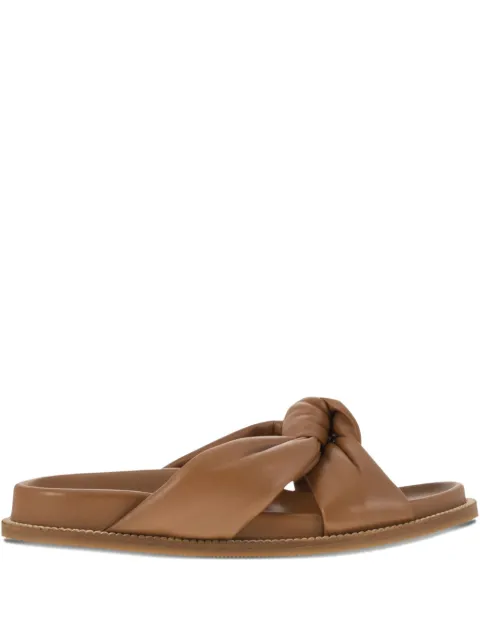 Fabiana Filippi knot-detail leather sandals Brown ASD265A924L2591264