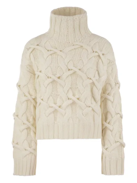 Brunello Cucinelli high-neck cashmere sweater White M52365804C159