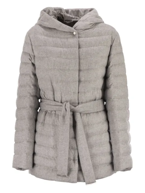 Herno long-sleeves hooded quilted jacket Grey PI00149DR380879410