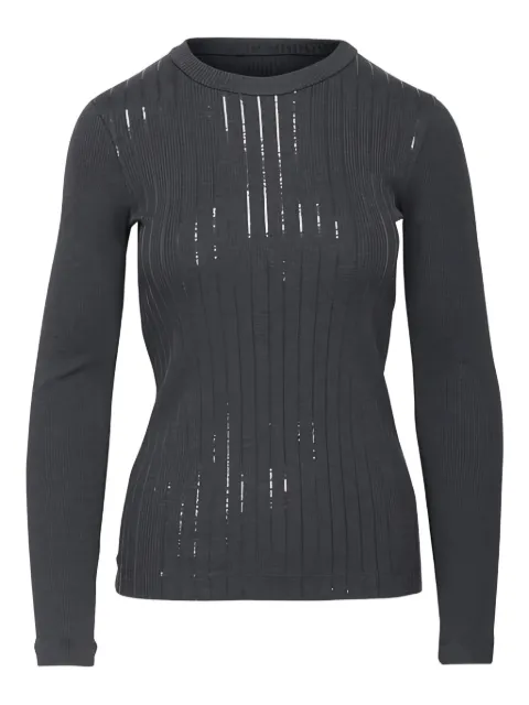 Brunello Cucinelli sequin-stripe T-shirt Grey MG902EI400C390