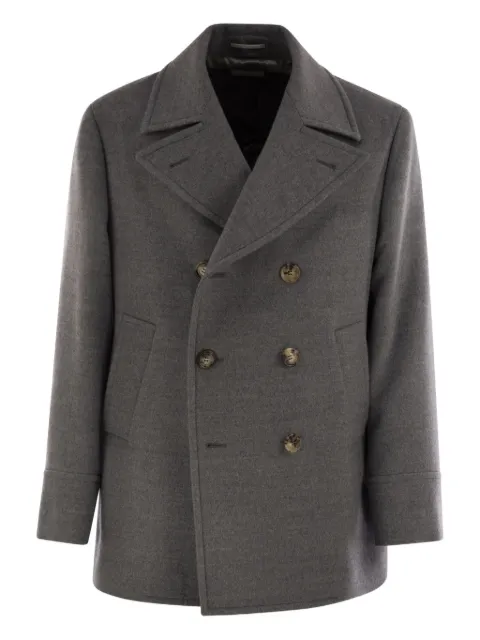 Brunello Cucinelli button-fastening wool coat Grey MY4967026CL717