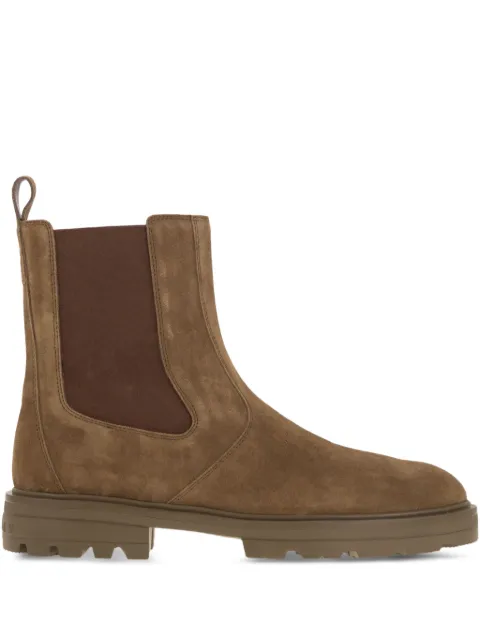 Hogan 50mm H673 elasticated suede chelsea boots Brown HXM6730FM60BYE