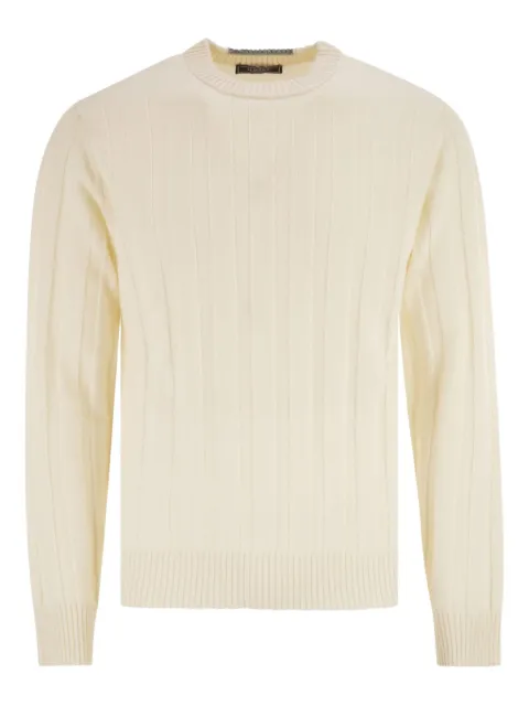 Peserico ribbed-knit crew-neck jumper Neutrals R59453F079F47001F