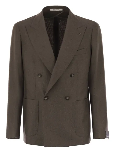 Tagliatore double-breasted patch-pocket blazer Brown GWARNER2DKAI120028UPER012T5119480