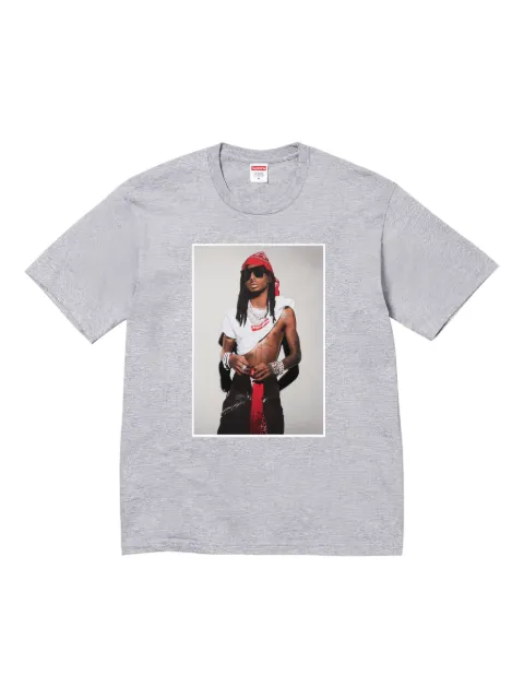 Supreme Playboi Carti graphic ptint T-Shirt Grey FW25T50