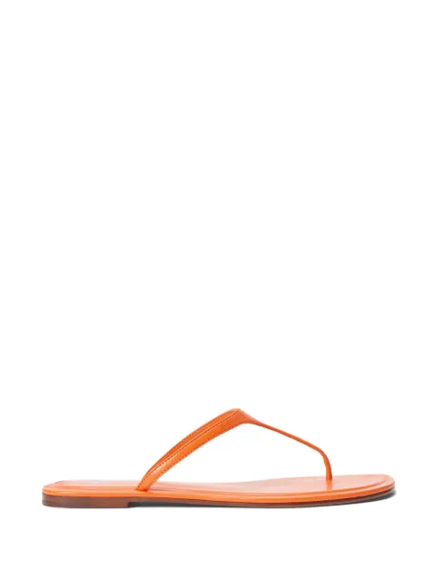 Polo Ralph Lauren debossed leather thong sandals Orange 818P01594007