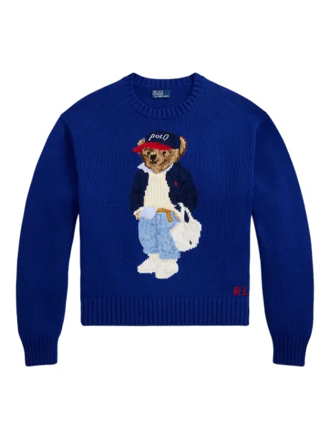 Polo Ralph Lauren intarsia-knit crew-neck sweater Blue 211A96238001