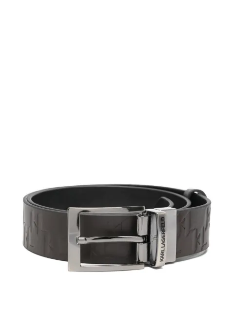 Karl Lagerfeld embossed buckle belt Brown 8153020561454