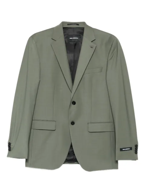 Karl Lagerfeld button notch-lapel blazer Green 15520010561035