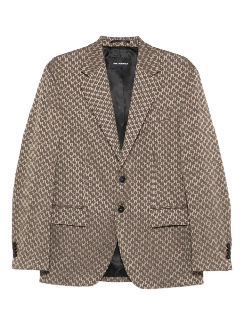 Karl Lagerfeld patterned button jacket Brown 15510610561115