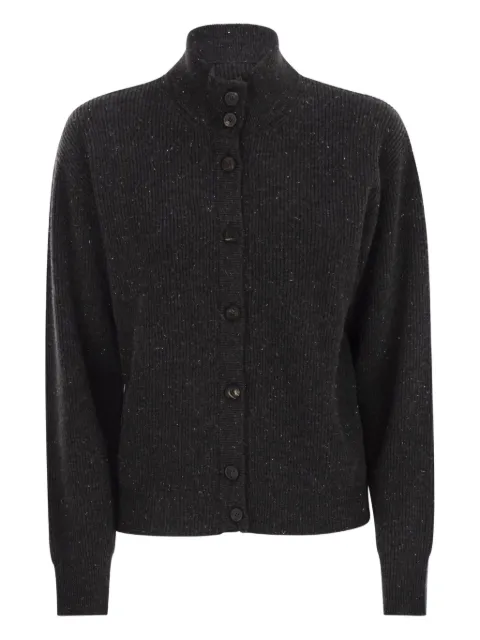 Peserico button-fastening high-neck cardigan Grey S99419F1209095