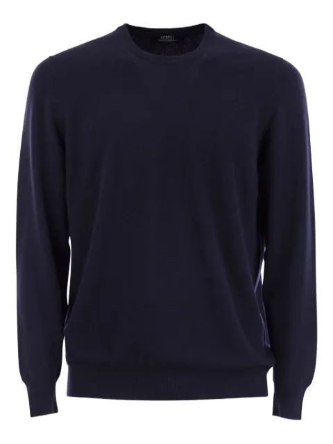 Fedeli crew-neck knit sweater Blue MU0062586