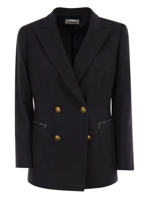 SAULINA Assunta double-breasted button jacket Blue SAE0906
