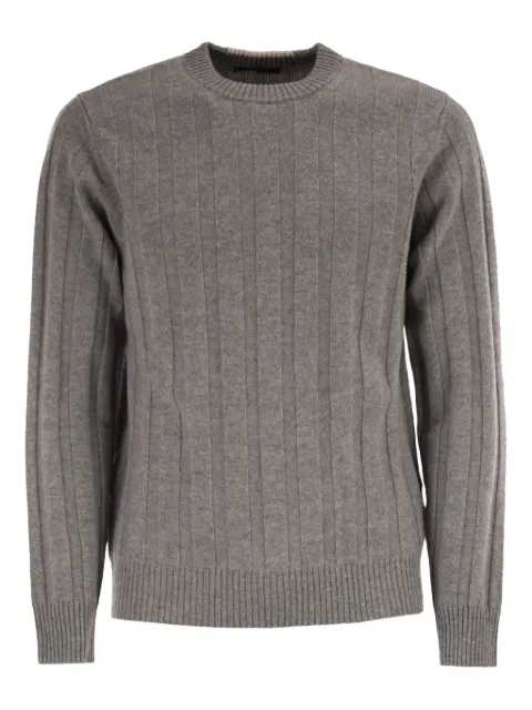 Peserico ribbed crew neck sweater Grey R59453F079F470