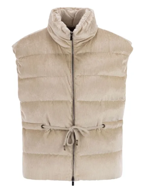 Peserico drawstring gilet Neutrals S03429U01597043