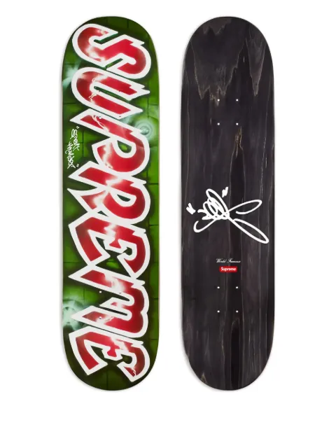 Supreme x Lee Quinones wood skateboard deck Green SUPLEELOGOSKTRED01