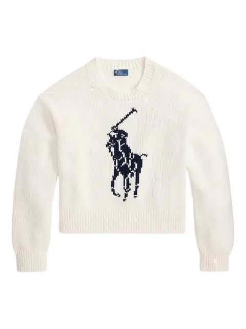 Polo Ralph Lauren big logo knitwear White 211A96234002