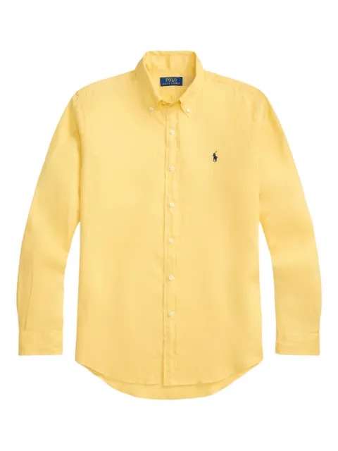 Polo Ralph Lauren Custom Fit linen shirt Yellow 710966294515