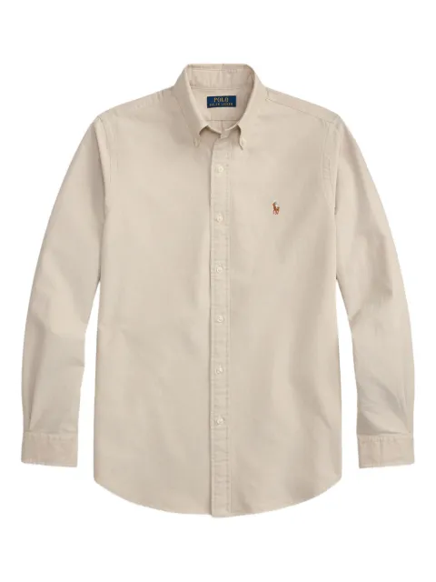 Polo Ralph Lauren The Iconic Oxford embroidered shirt Neutrals 710805562501