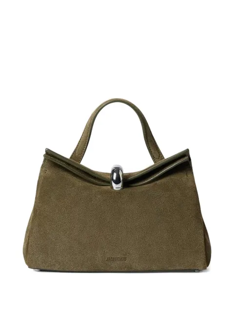 Jacquemus small Valerie leather tote bag Green BAW00440AC09A04