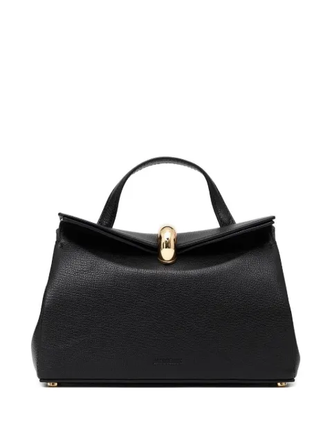 Jacquemus The small Valérie grained leather tote bag Black BAW00440AC03G02