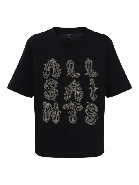 AllSaints Ella Lisa bead-embellished T-shirt Black W148JD