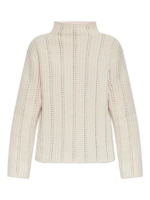 SAMSOE SAMSOE Satilly turtleneck openwork-design sweater Neutrals F25400042