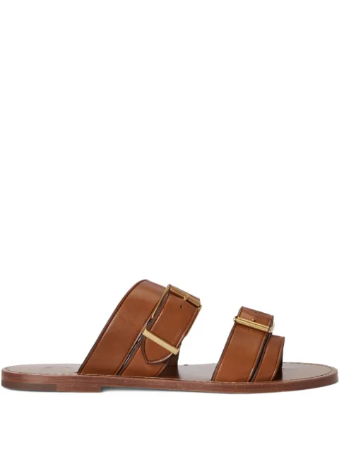 Polo Ralph Lauren toe-strap-detail flat sandals Brown 818P01589001