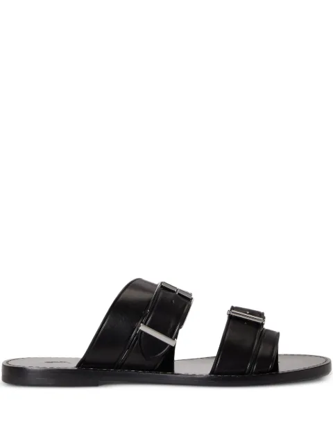 Polo Ralph Lauren leather flat sandals Black 818P01589002