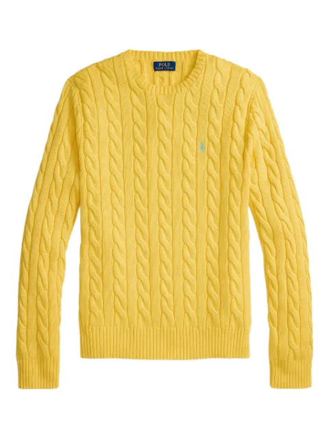 Polo Ralph Lauren cable-knit embroidered sweater Yellow 710775885533