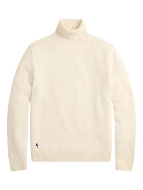 Polo Ralph Lauren embroidered roll-neck sweater Neutrals 710955907003