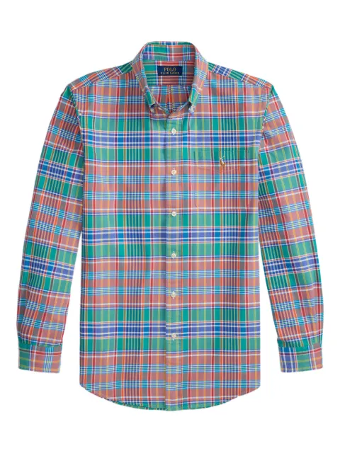 Polo Ralph Lauren plaid-pattern logo-embroidered shirt Green 710P00629501