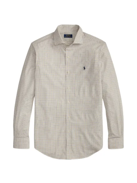 Polo Ralph Lauren embroidered plaid shirt Neutrals 710974534502