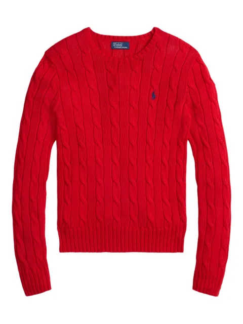Polo Ralph Lauren cable-knit cotton crewneck sweater Red 211971869502
