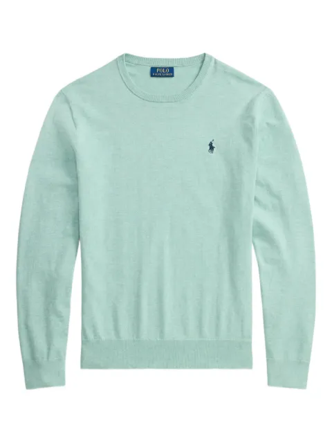 Polo Ralph Lauren logo-embroidered cotton sweater Green 710890558513