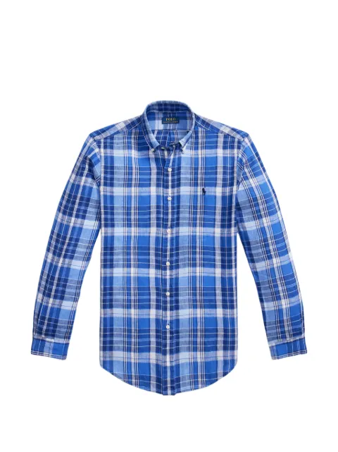 Polo Ralph Lauren plaid linen shirt Blue 710B16790001