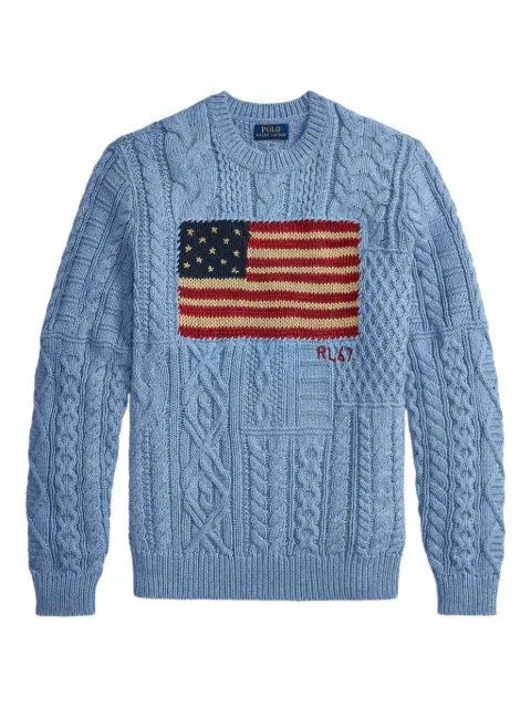 Polo Ralph Lauren flag-motif sweater Blue 710B13888001