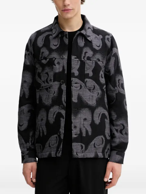 PS Paul Smith patterned chest-pocket overshirt Black M2R955UT22505